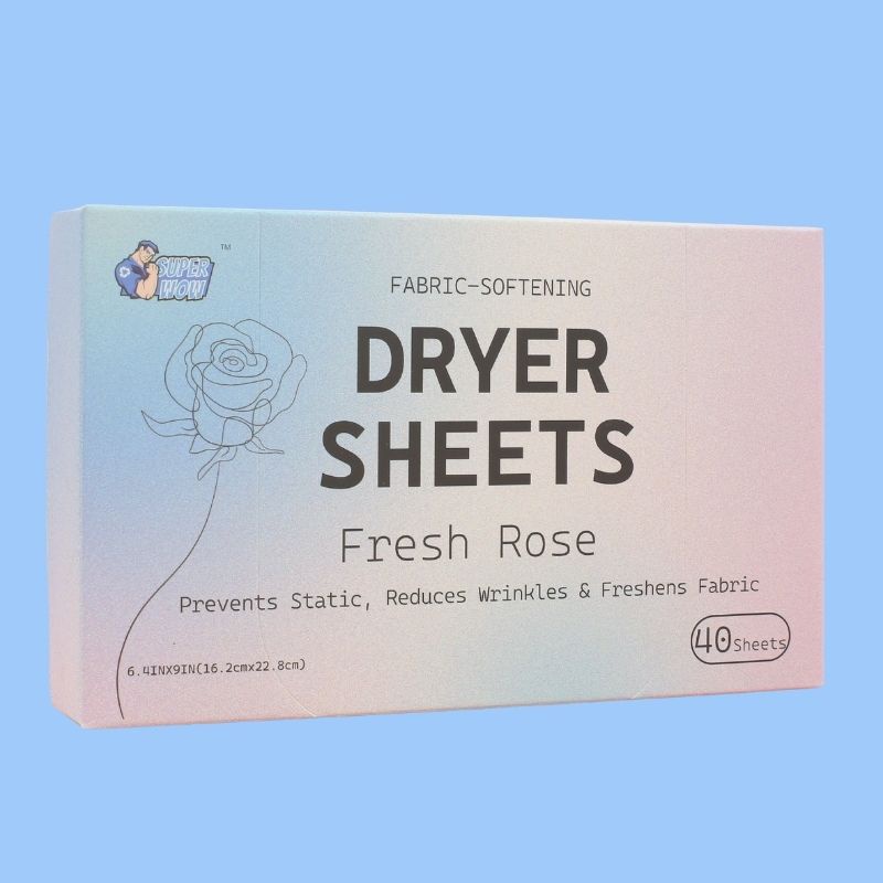 Fresh Rose 40CT - Hojas de secador de suavizante de telas de marca personalizada OEM